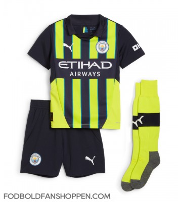 Manchester City Matheus Nunes #27 Udebanetrøje Børn 2024-25 Kortærmet (+ Korte bukser)